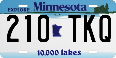 MN license plate 210TKQ