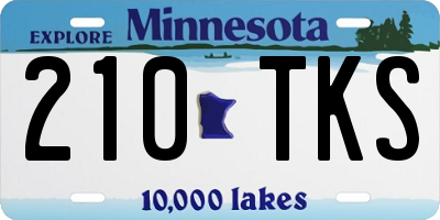 MN license plate 210TKS