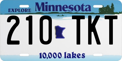 MN license plate 210TKT