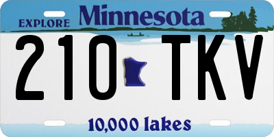 MN license plate 210TKV
