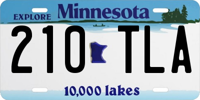 MN license plate 210TLA