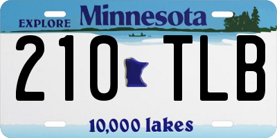 MN license plate 210TLB