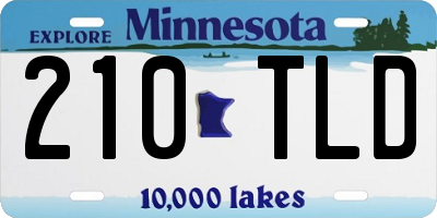 MN license plate 210TLD
