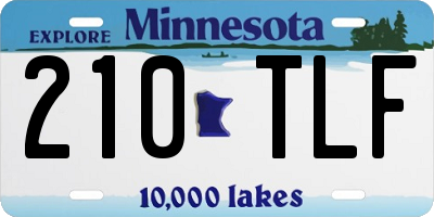 MN license plate 210TLF