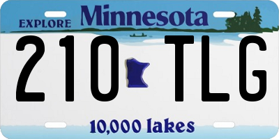 MN license plate 210TLG
