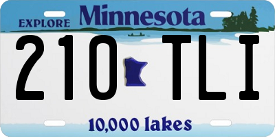 MN license plate 210TLI