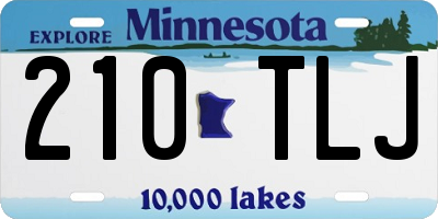 MN license plate 210TLJ