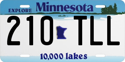 MN license plate 210TLL