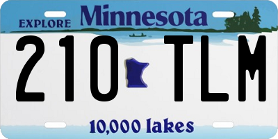 MN license plate 210TLM
