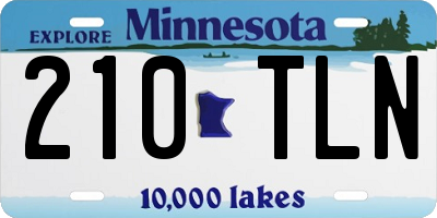 MN license plate 210TLN