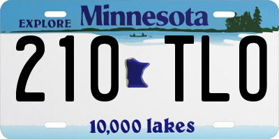 MN license plate 210TLO