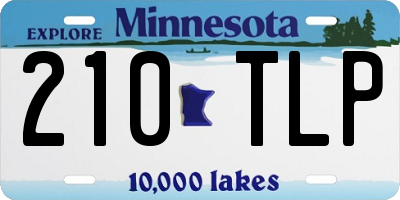 MN license plate 210TLP