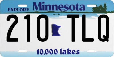 MN license plate 210TLQ