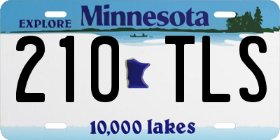 MN license plate 210TLS