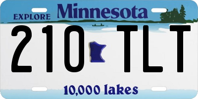 MN license plate 210TLT