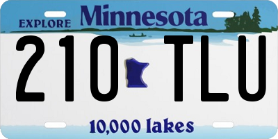 MN license plate 210TLU