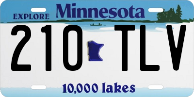 MN license plate 210TLV