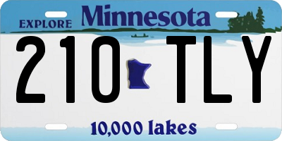 MN license plate 210TLY