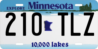 MN license plate 210TLZ