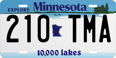 MN license plate 210TMA