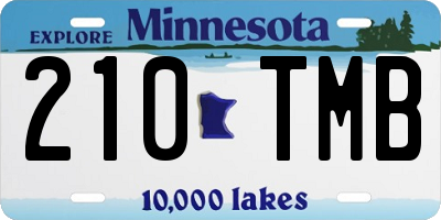 MN license plate 210TMB