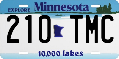 MN license plate 210TMC