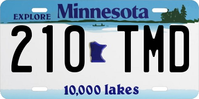 MN license plate 210TMD