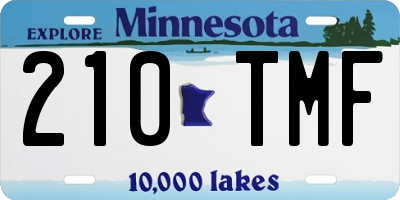 MN license plate 210TMF