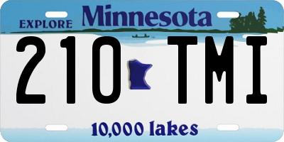 MN license plate 210TMI