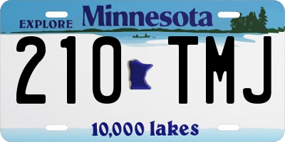 MN license plate 210TMJ