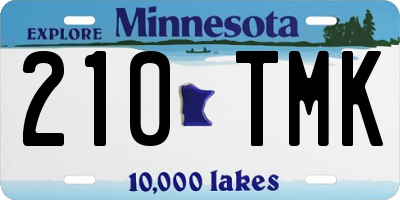 MN license plate 210TMK