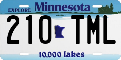 MN license plate 210TML