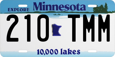 MN license plate 210TMM