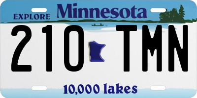 MN license plate 210TMN