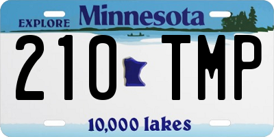 MN license plate 210TMP