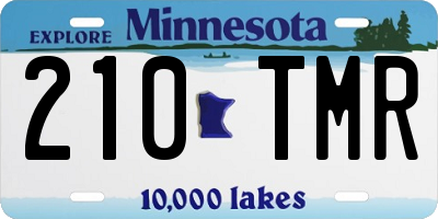 MN license plate 210TMR