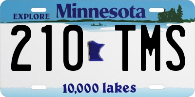MN license plate 210TMS