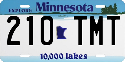 MN license plate 210TMT