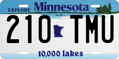 MN license plate 210TMU