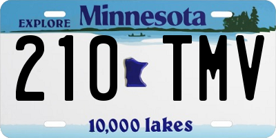 MN license plate 210TMV