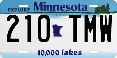 MN license plate 210TMW