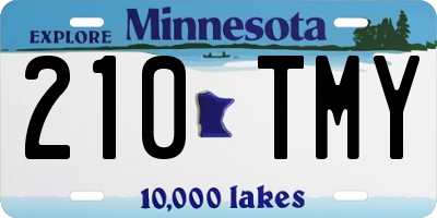 MN license plate 210TMY