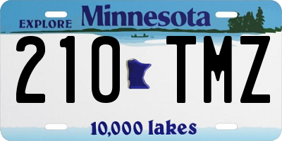 MN license plate 210TMZ