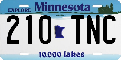 MN license plate 210TNC