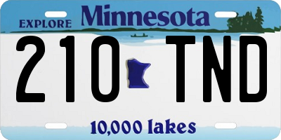 MN license plate 210TND