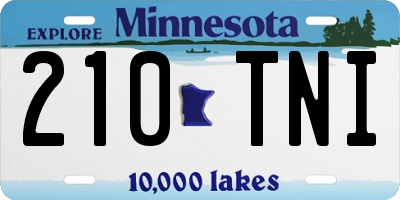 MN license plate 210TNI