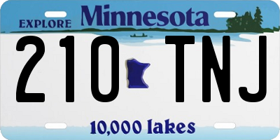 MN license plate 210TNJ