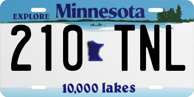 MN license plate 210TNL