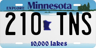 MN license plate 210TNS