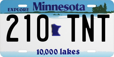 MN license plate 210TNT